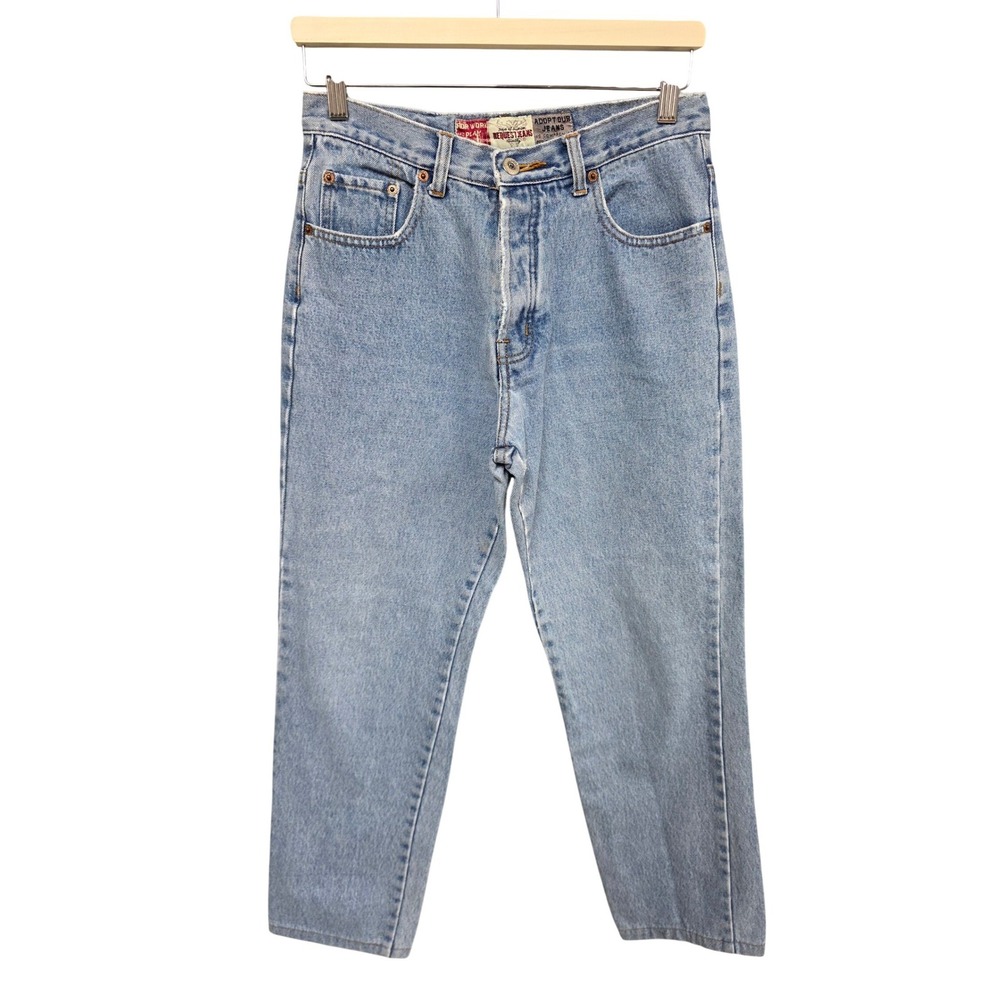 Vintage Request Jeans Women 30 Light Wash 90s High Rise Straight Leg Denim EUC